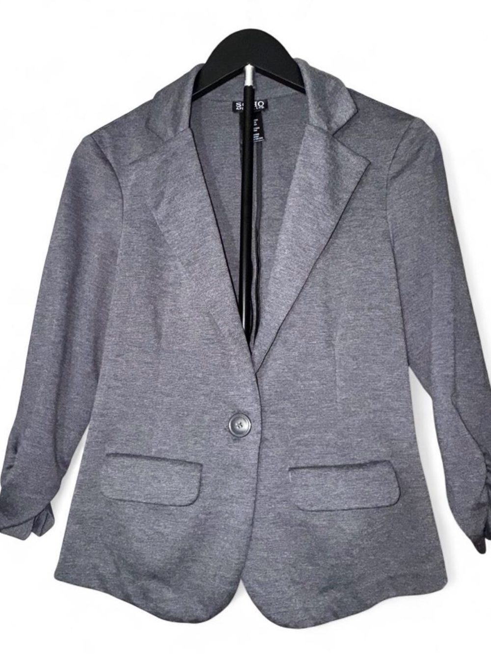 Soho Women's Gray Single-Button Blazer